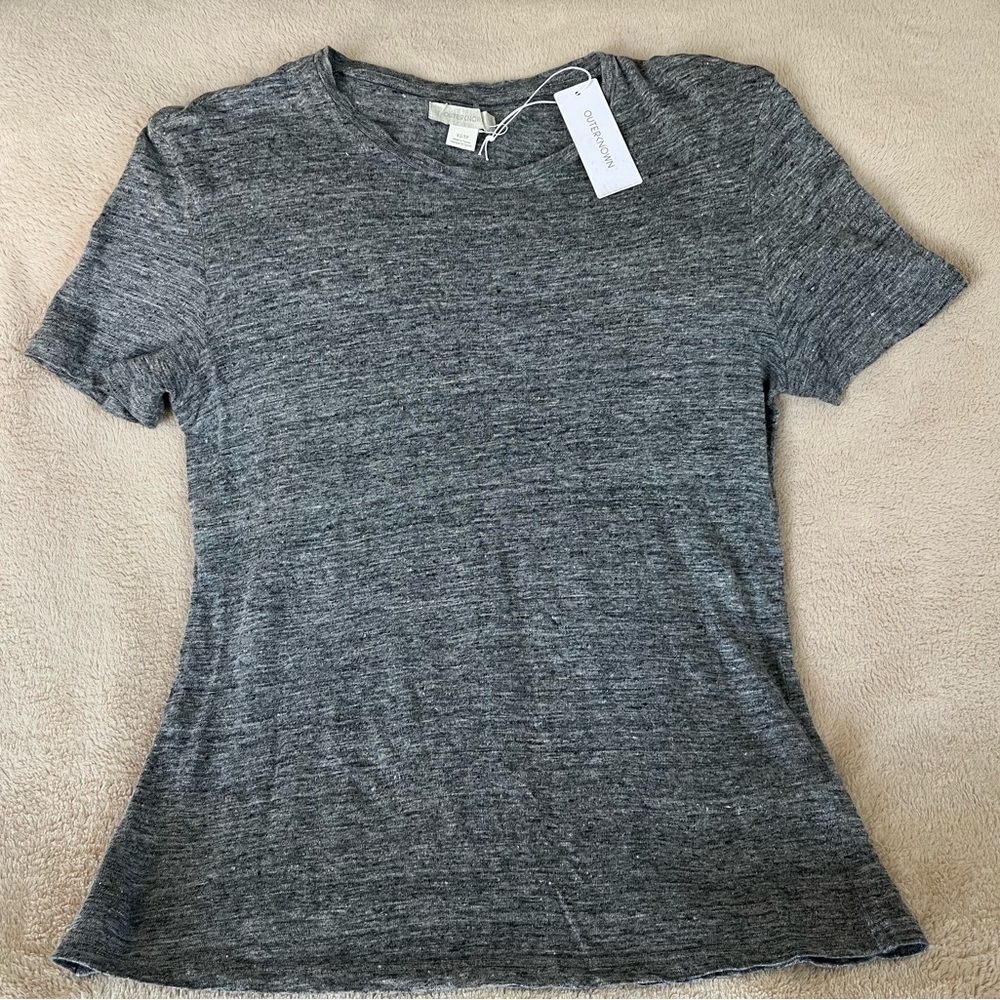 NWT Outerknown Gray Short Sleeve T-Shirt - Picture 2 of 8